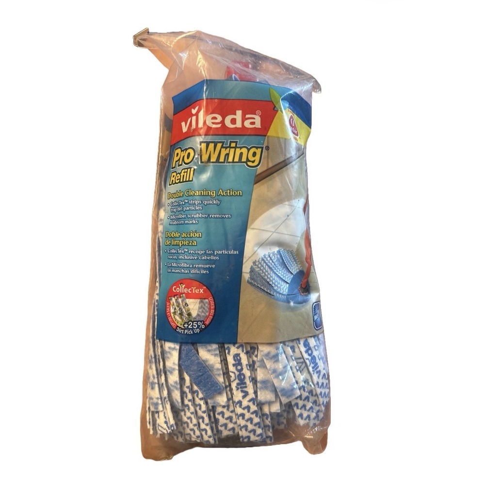 Vintage O Cedar Vileda Pro Wring Refill Microfiber Scrubber Machine Washable NEW